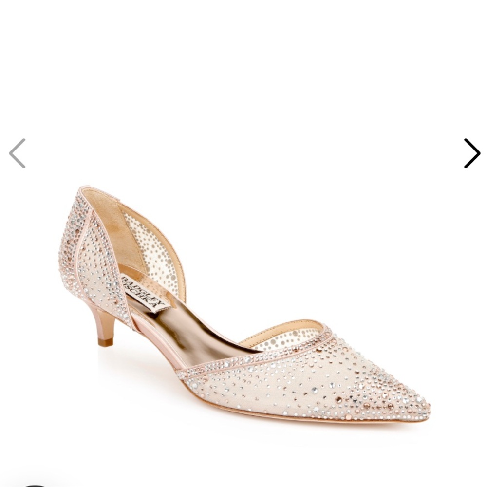 Badgley Mischka Rose Gold Madelyn Kitten Heel - Picture 2 of 8